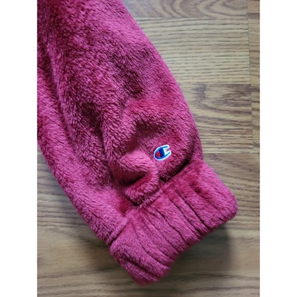 Boston College Champion Fleece VTG Full Zip Men’s Size Medium Burgundy - Picture 4 of 8